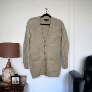 J.Crew Sand Color Cable Sleeved Warm Alpaca Sweater N025‎